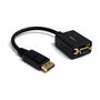 StarTech Adaptador Convertidor de Video DisplayPort a VGA DP2VGAADAPT - Cable 28 cm - Resolución 1920x1200 - Negro