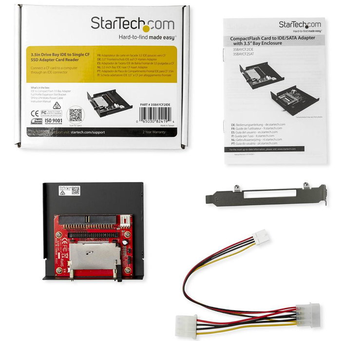 StarTech.com 35BAYCF2IDE Adaptador de Bahía de 3,5 Pulgadas IDE a Compact Flash