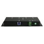 StarTech.com Concentrador USB 3.0 de 4 Puertos - Hub USB 3.2 Gen 1 de Montaje en Carril DIN, Pared o Escritorio - TAA, 5 Gbps, Negro, Acero