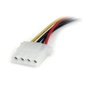 StarTech Cable de Alimentación de PC Molex Hembra a SATA Macho 0.15 metros