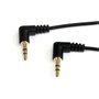 Startech Cable de Audio Estéreo 3,5 mm Macho a Macho Acodado 0,3 m Negro