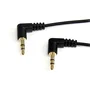 Startech Cable de Audio Estéreo 3,5 mm Macho a Macho Acodado 0,3 m Negro