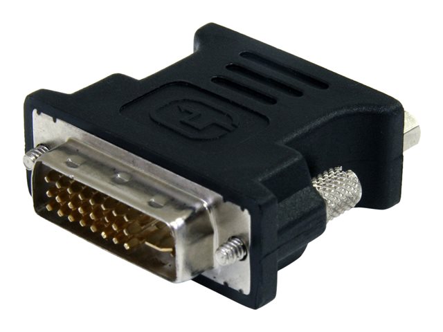 StarTech Adaptador Conversor DVI-I a VGA Macho - Hembra para Monitor de Ordenador, Negro, Compatible con Señales Analógicas, 24+5 Pines