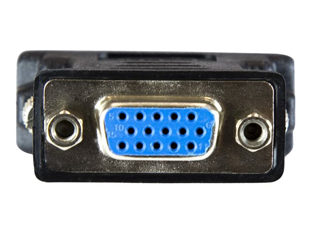 StarTech Adaptador Conversor DVI-I a VGA Macho - Hembra para Monitor de Ordenador, Negro, Compatible con Señales Analógicas, 24+5 Pines
