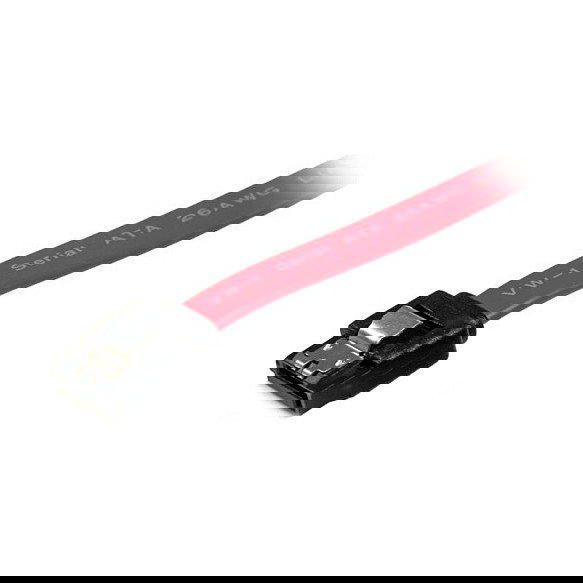 StarTech Cable SATA con Cierre de Seguridad de 6 Pulgadas (0.15m) Macho a Macho, Rojo