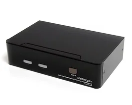 StarTech.com Conmutador Switch KVM 2 Puertos USB 2.0 con Audio y Vídeo DVI Full HD 1920x1200 Negro
