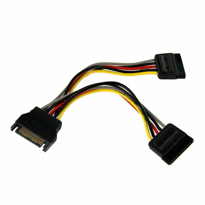 StarTech.com Cable Adaptador Bifurcador de Alimentación SATA 0,15 m Macho a 2 Hembra