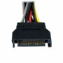 StarTech.com Cable Adaptador Bifurcador de Alimentación SATA 0,15 m Macho a 2 Hembra