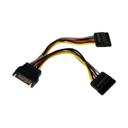 StarTech Cable Divisor de Alimentación SATA de 0,15m - 1 Conector Macho a 2 Conectores Hembra