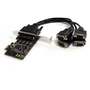 StarTech.com Tarjeta Adaptadora PCI Express PCIe de 4 Puertos Serie con Cable Multiconector RS232 Serial