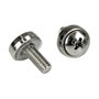StarTech.com Kit de 100 Tornillos de Montaje M5 y Tuercas de Jaula, Plata