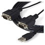 StarTech.com Cable USB a 2 Puertos Serie RS232 DB9 Negro ICUSB2322F
