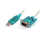 Startechcom Cable adaptador USB a Serie RS232 DB9 macho a USB Tipo A macho, 0.9m, color gris