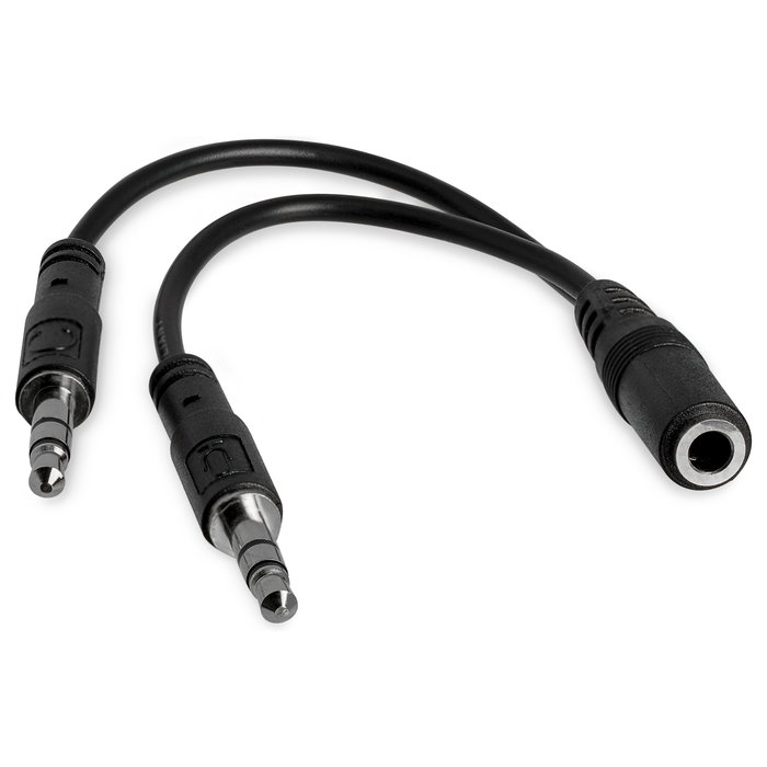 Adaptador Audio Jack Startech MUYHSFMM Negro 0,13 m Adaptador Audio Jack Startech MUYHSFMM Negro 0,13 m