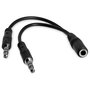 Adaptador Audio Jack Startech MUYHSFMM Negro 0,13 m