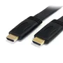 StarTech HDMIMM6FL Cable HDMI Plano 1.8m Tipo A Macho/Macho con Ethernet, Compatible 4K 30Hz - Negro