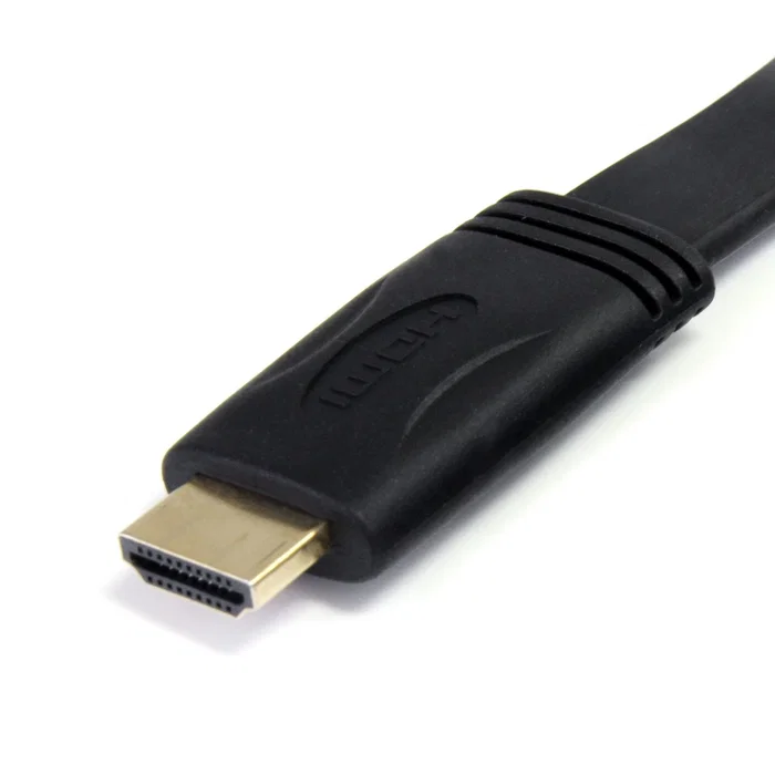 StarTech HDMIMM6FL Cable HDMI Plano 1.8m Tipo A Macho/Macho con Ethernet, Compatible 4K 30Hz - Negro
