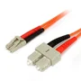 Startech Cable de Fibra Óptica Multimodo Duplex LC-SC 1m Naranja