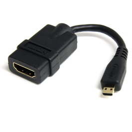 StarTech.com HDADMF5IN Adaptador Micro HDMI a HDMI 4K 30Hz 10.2 Gbps para Smartphone Cámara Tablet Portátil