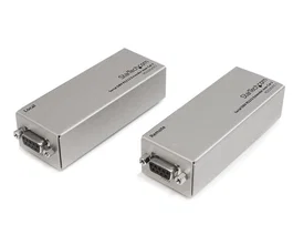 StarTech.com Extensor de 1 Puerto Serie RS232 DB9 por Cat5 UTP Ethernet Hasta 1000m VGA Plata CC 0-70°C