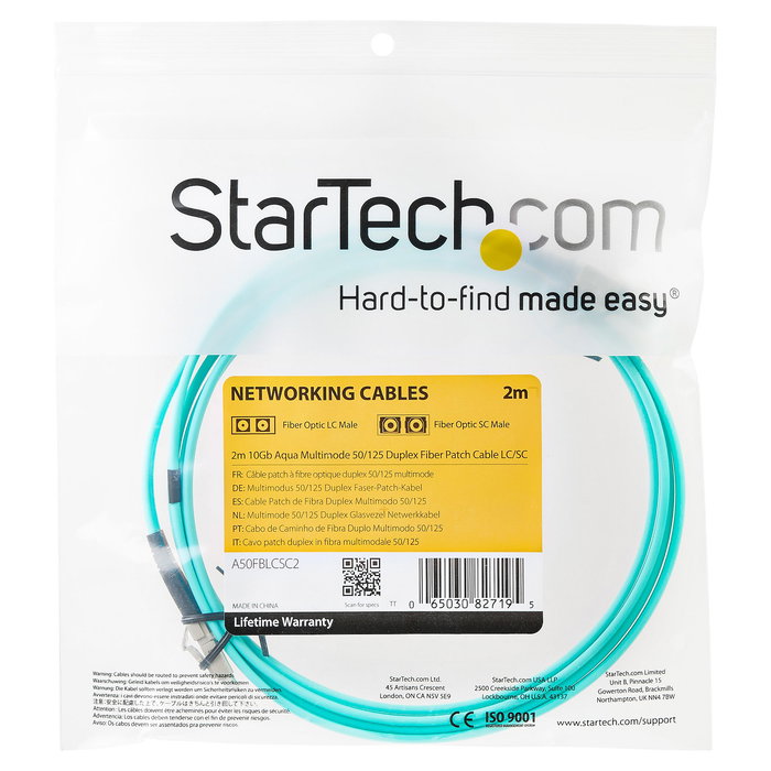 Cable fibra óptica Startech A50FBLCLC2 (2 m)