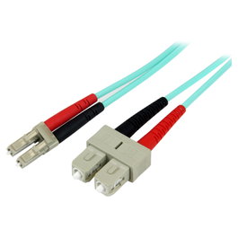 StarTech Cable de Fibra Óptica Multimodo OM3 LC-SC 2m Turquesa
