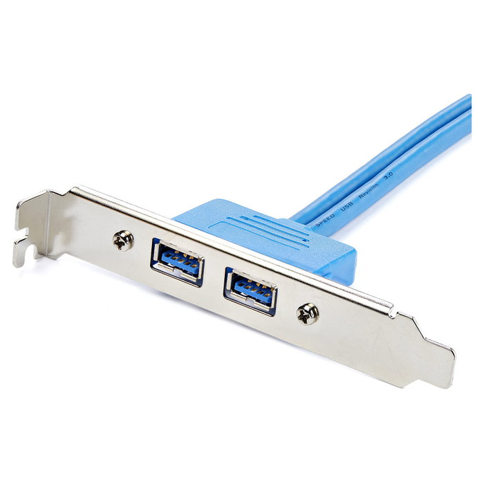 StarTech.com Cabezal Bracket de 2 puertos USB 3.0 SuperSpeed con conexión a Placa Base, Azul