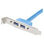 StarTech.com Cabezal Bracket de 2 puertos USB 3.0 SuperSpeed con conexión a Placa Base, Azul
