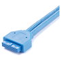 StarTech.com Cabezal Bracket de 2 puertos USB 3.0 SuperSpeed con conexión a Placa Base, Azul