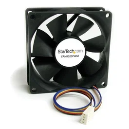 StarTech.com Ventilador para Chasis PC 80x25mm, Conector PWM, 8cm, Negro