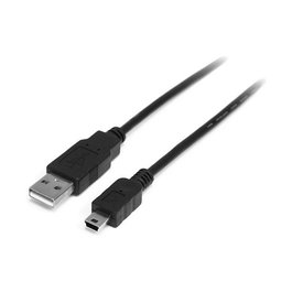 Cable USB A a USB B Startech USB2HABM1M Negro
