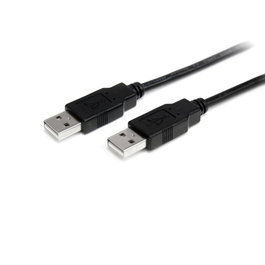 Startech Cable USB 2.0 Tipo A Macho a Macho de 1 metro (1 m), Negro, Alta velocidad hasta 480 Mbps