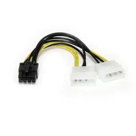 StarTech.com Adaptador de Alimentación LP4 a PCIe 8 Pines para Tarjeta Gráfica - Cable 15cm