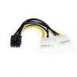 Startech Cable Adaptador de Alimentación LP4 a PCI Express PCIe de 8 Pines, 15 cm - LP4PCIEX8ADP