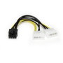 Startech Cable Adaptador de Alimentación LP4 a PCI Express PCIe de 8 Pines, 15 cm - LP4PCIEX8ADP
