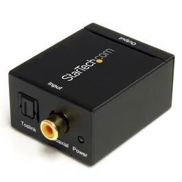 StarTech.com Adaptador Conversor Audio Digital Coaxial SPDIF o Toslink Óptico a RCA Estéreo Analógico, 32-96 KHz, 5V, 0.5W