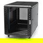 StarTech Armario Rack para Servidores 12U 19" con Ruedas, Cerradura, 4 Postes, 800 kg de Carga, Bastidor Independiente, Negro, 900 mm de Profundidad