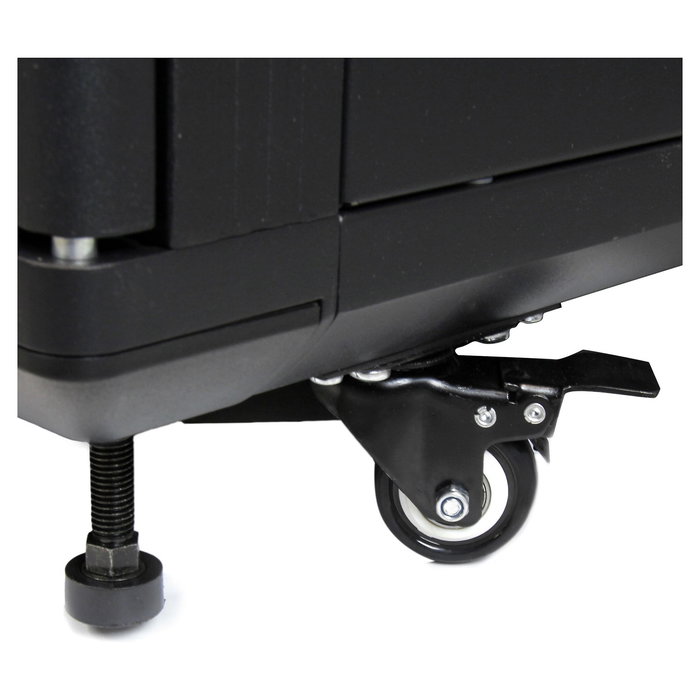 StarTech Armario Rack para Servidores 12U 19" con Ruedas, Cerradura, 4 Postes, 800 kg de Carga, Bastidor Independiente, Negro, 900 mm de Profundidad