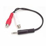 Startech Cable Adaptador de Audio 3,5 mm Mini Jack Macho a 2 RCA Hembra 15 cm