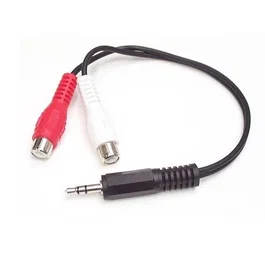 StarTech Adaptador de Audio, Cable Convertidor Estéreo Mini Jack 3.5mm Macho a 2x RCA Hembra (Rojo y Blanco), 15 cm