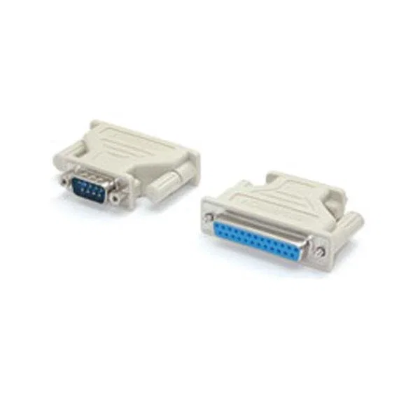 StarTech Adaptador Serie DB9M - DB25F, Conversor de 25 Pines Macho a 9 Pines Hembra, Color Beige
