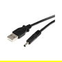 StarTech Cable Adaptador de Alimentación USB a Conector Coaxial Tipo H (Barrel 3.4mm) 5V DC Macho 90cm - Referencia USB2BARRH3F