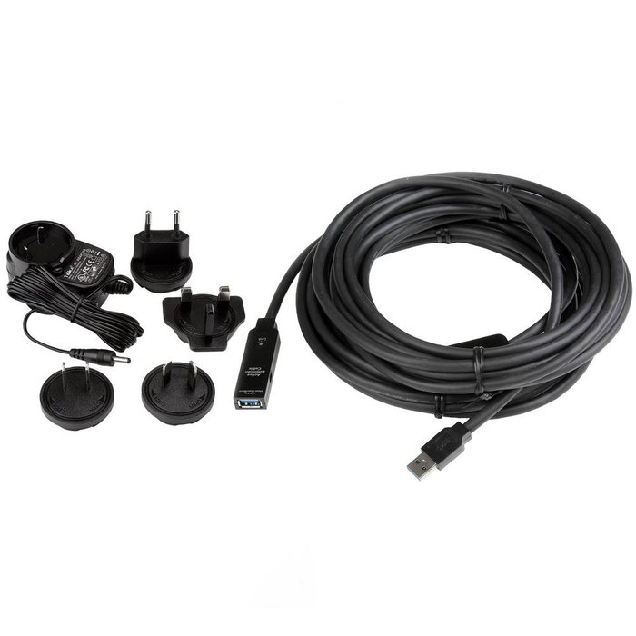 StarTech Cable Extensor Alargador Activo USB 3.0 Tipo A a Tipo A USB3AAEXT10M - 10 m - Hasta 5 Gbps - Blindado - Plug and Play