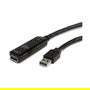 StarTech Cable Activo Extensor USB 3.0 SuperSpeed de 10 metros (USB-A Macho a Hembra) Negro - USB 3.2 Gen 1 - 5 Gbit/s