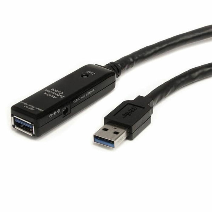 StarTech Cable Extensor Activo USB 3.2 Gen 1 de 10m (Macho a Hembra) - Negro