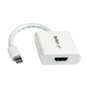 Startech Adaptador Mini-DisplayPort a HDMI MDP2HDW Blanco
