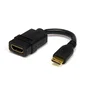 StarTech Adaptador Mini HDMI macho a HDMI hembra 0,127m Negro HDACFM5IN