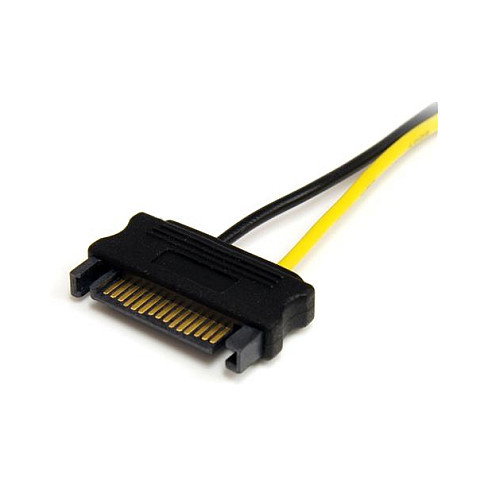 StarTech.com Cable Adaptador SATA a PCI Express 8 Pines - Alimentación Tarjeta Gráfica - Y-Kabel - 15 cm