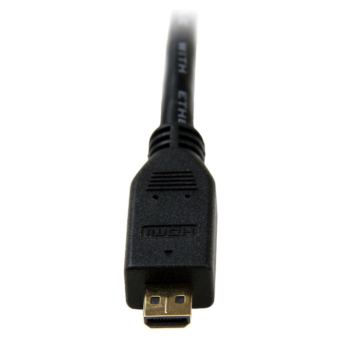 StarTech.com Cable Micro HDMI a HDMI con Ethernet - 0.5m/50cm - Alta Velocidad - 4K 30Hz - HDMI 1.4 - ARC - 3D - Negro