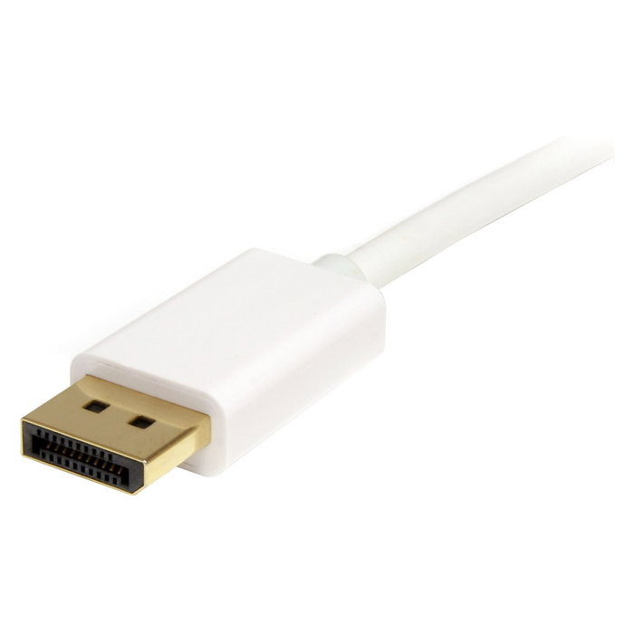 StarTech Cable Adaptador Mini DisplayPort a DisplayPort 1.2 M/M 2m Blanco - Soporta 4K UHD @ 120Hz, 3840x2400 Pixeles